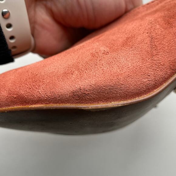 42 GOLD Brand Overcome Mule Heels In Tobacco Suede, Pink, Heels Women's Size 6.5 - Picture 9 of 11